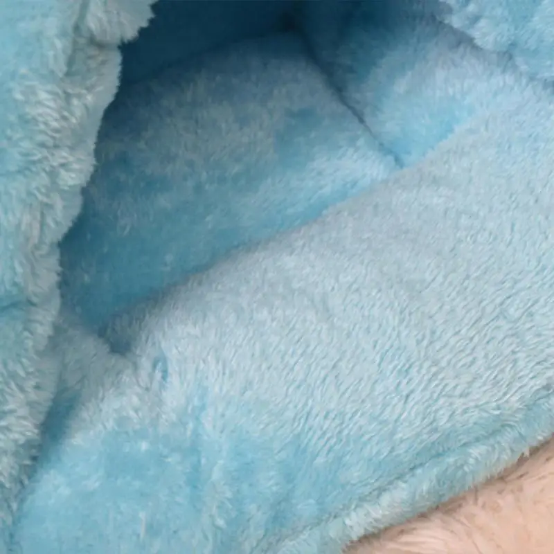 Cama de cueva para mascotas, cama de calentamiento para gatos de interior, triángulo semicerrado, nido cálido para gatos, tienda de campaña para mascotas, cueva para cachorros pequeños y medianos - imagen 5