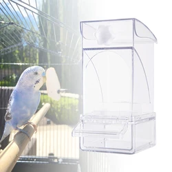 Comedero automático para pájaros, cuenco portátil para comida de pájaros, accesorios para jaula para periquitos pequeños y medianos, dispensador de alimentos, suministros para pájaros