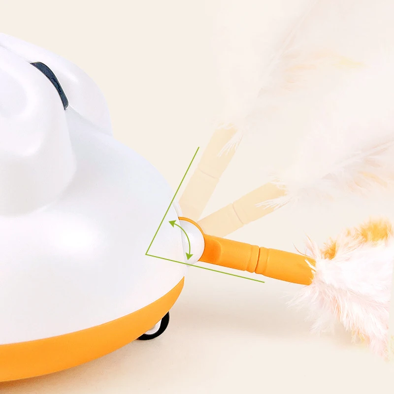 Juguetes interactivos láser eléctrico para gatos, Robot conejito, burlas, pluma, USB, juguetes automáticos inteligentes, suministros para mascotas - imagen 5