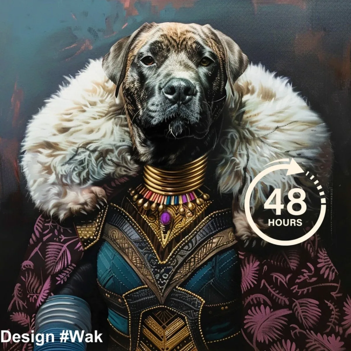 ATUBAN Retrato personalizado de la tribu de perros, retrato de gato, retrato de mascotas de héroe, regalo divertido, regalo de Navidad para mascotas, amante de las mascotas, regalo conmemorativo de mascotas