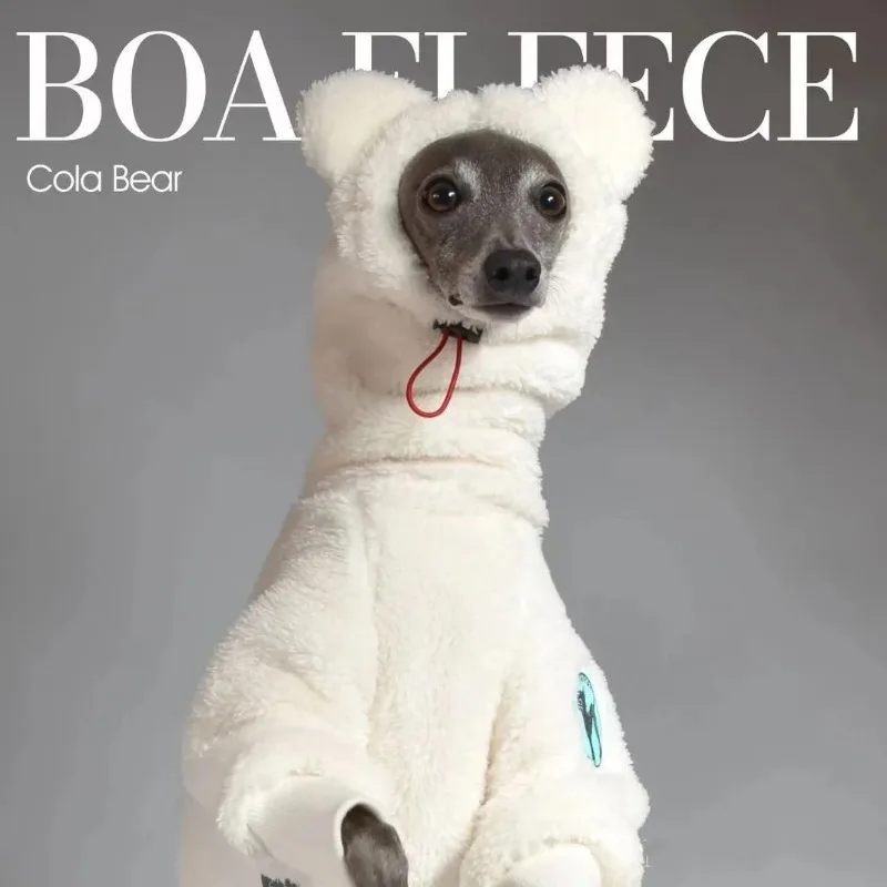 เสื้อสเวตเตอร์ขนแกะสีขาวอบอุ่นสําหรับ Airless Terrier Soft 4 ขาคอสูงกันลมฤดูหนาว Soft Coat สําหรับอิตาลี Little Greyhound - imagen 3