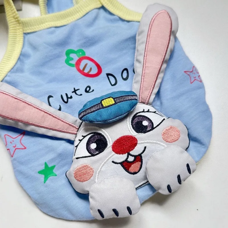 Chaleco de perro mascota con dibujos de animales para Bulldog Francés, ropa bonita para gatitos, decoración de muñecas, camiseta transpirable para cachorros, verano y primavera - imagen 5