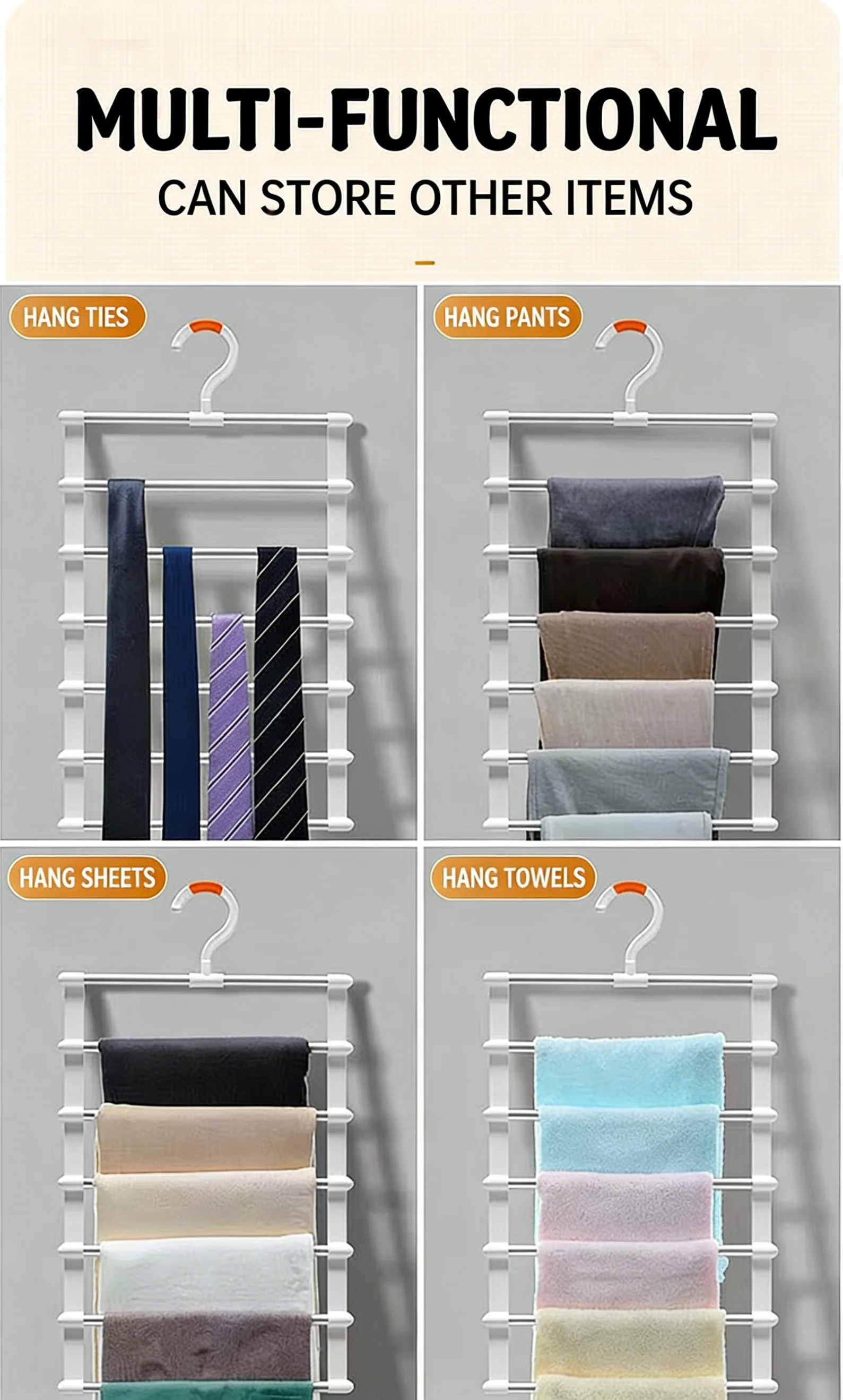 Estante multifuncional para pantalones con escalera nube en el hogar