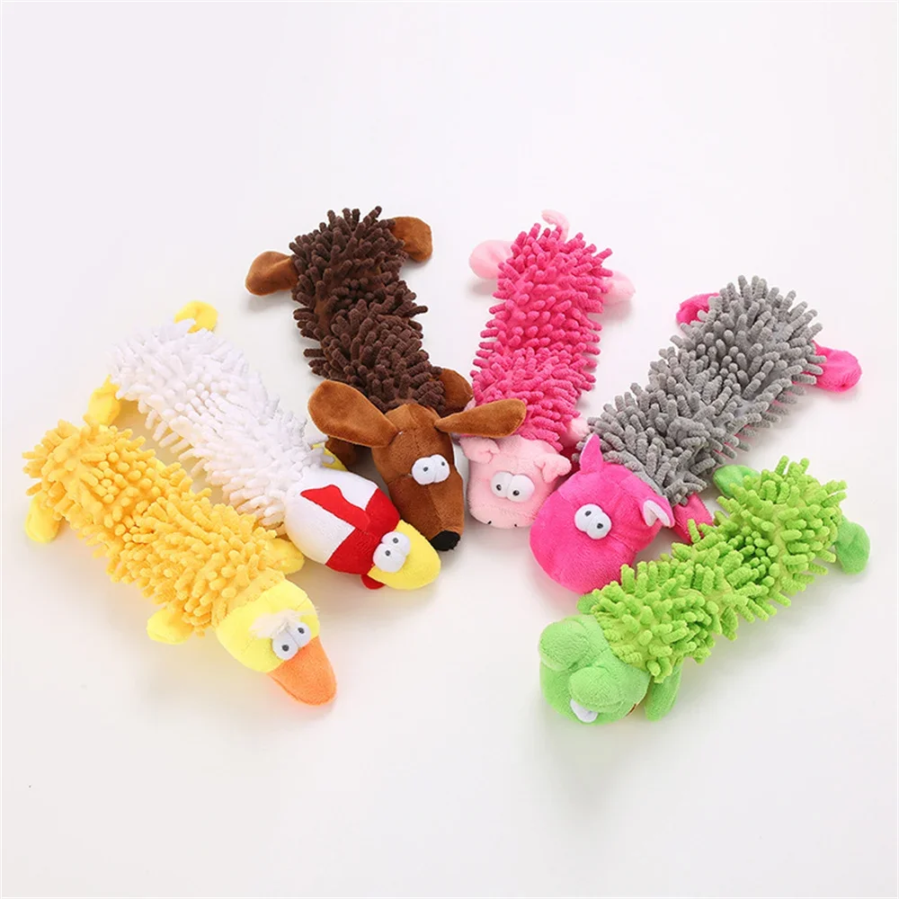 Juguetes chirriantes de peluche para perros pequeños, juguete para masticar con forma de animales, juego interactivo, accesorios para gatos, cosas para mascotas - imagen 4