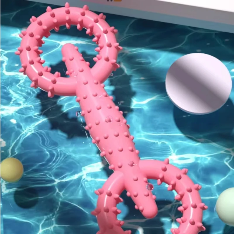 Anillo de tracción para perros, juguete para masticar para cachorros, anillo de tracción indestructible para mascotas, juguete interactivo para masticar cachorros para aliviar el aburrimiento, limpieza de dientes - imagen 5