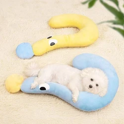 Almohada para mascotas para perros y gatos, juguete de peluche para dormir para perros pequeños y medianos, cojín de cama suave con forma de signo de interrogación, suministros para mascotas