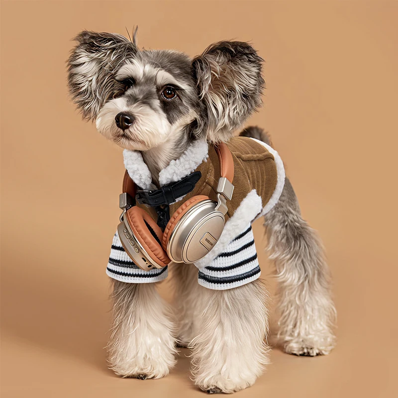 Ropa para perros Otoño Invierno productos para mascotas para perros pequeños chaleco de gamuza mantiene el calor grueso a prueba de viento accesorios de chaqueta de lana para perros - imagen 3