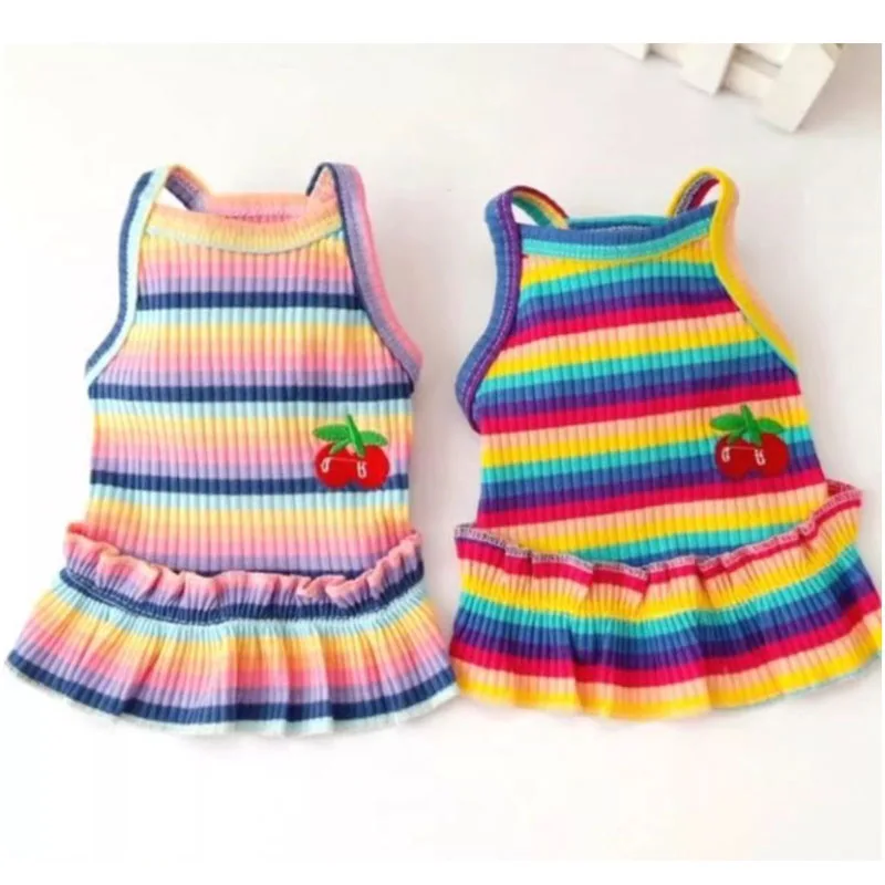 Vestido bandolera de cerezas para perros y gatos – Ropa verano - imagen 4