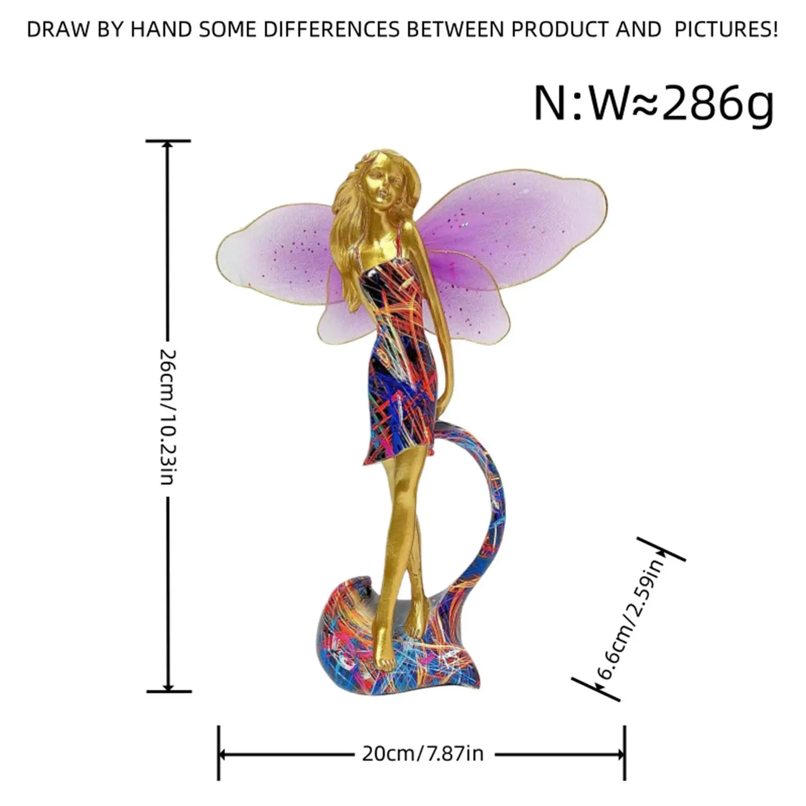 Fairy Garden Resin Figurine Cute Butterfly Elf Decor Sculpture Patio Decoration Girl Statue for House Bookshelf Living Room Fairy Garden Resin Figurine Cute Butterfly Elf Decor Sculpture Patio Decoration Girl Statue for House Bookshelf Living Room
