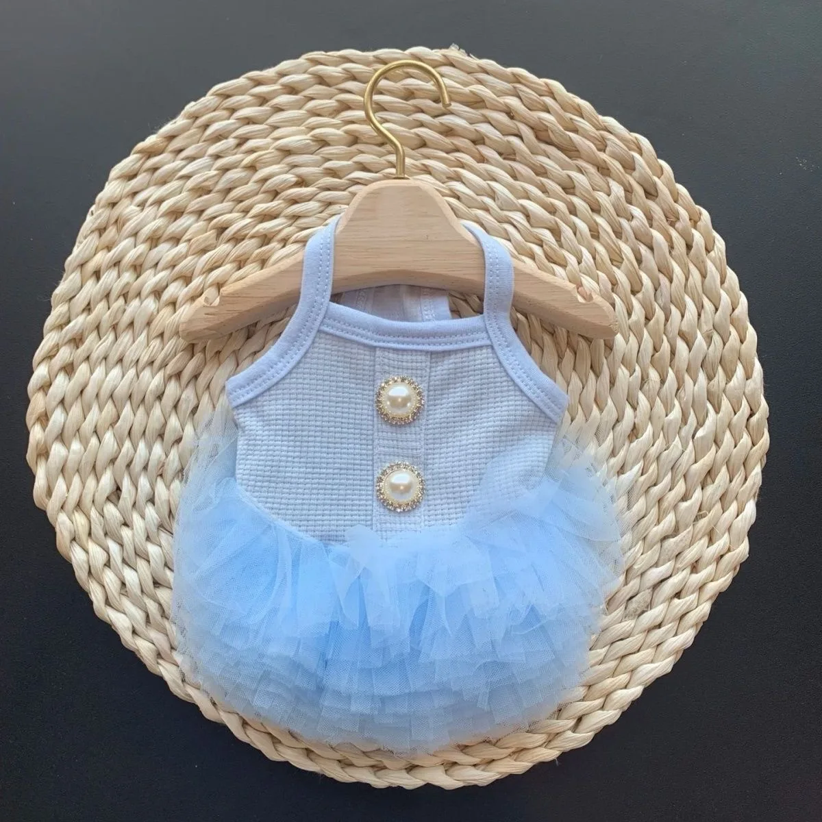 Ropa de moda para perros, falda de Pong con tirantes para mascotas, vestido de malla de princesa para perros pequeños, vestidos para cachorros, vestido de fiesta, vestido con tutú para perros - imagen 2