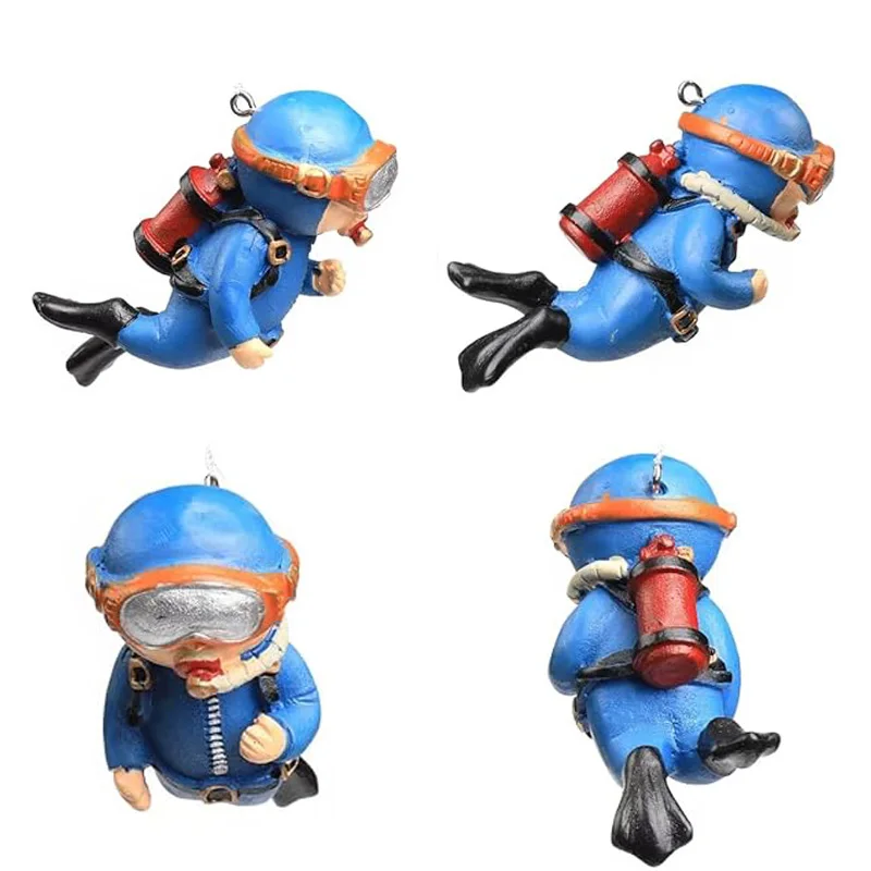 Accesorios para acuario, adornos de buzo en miniatura, decoración de pecera, decoración de acuario, accesorios flotantes de paisajismo para acuario - imagen 3