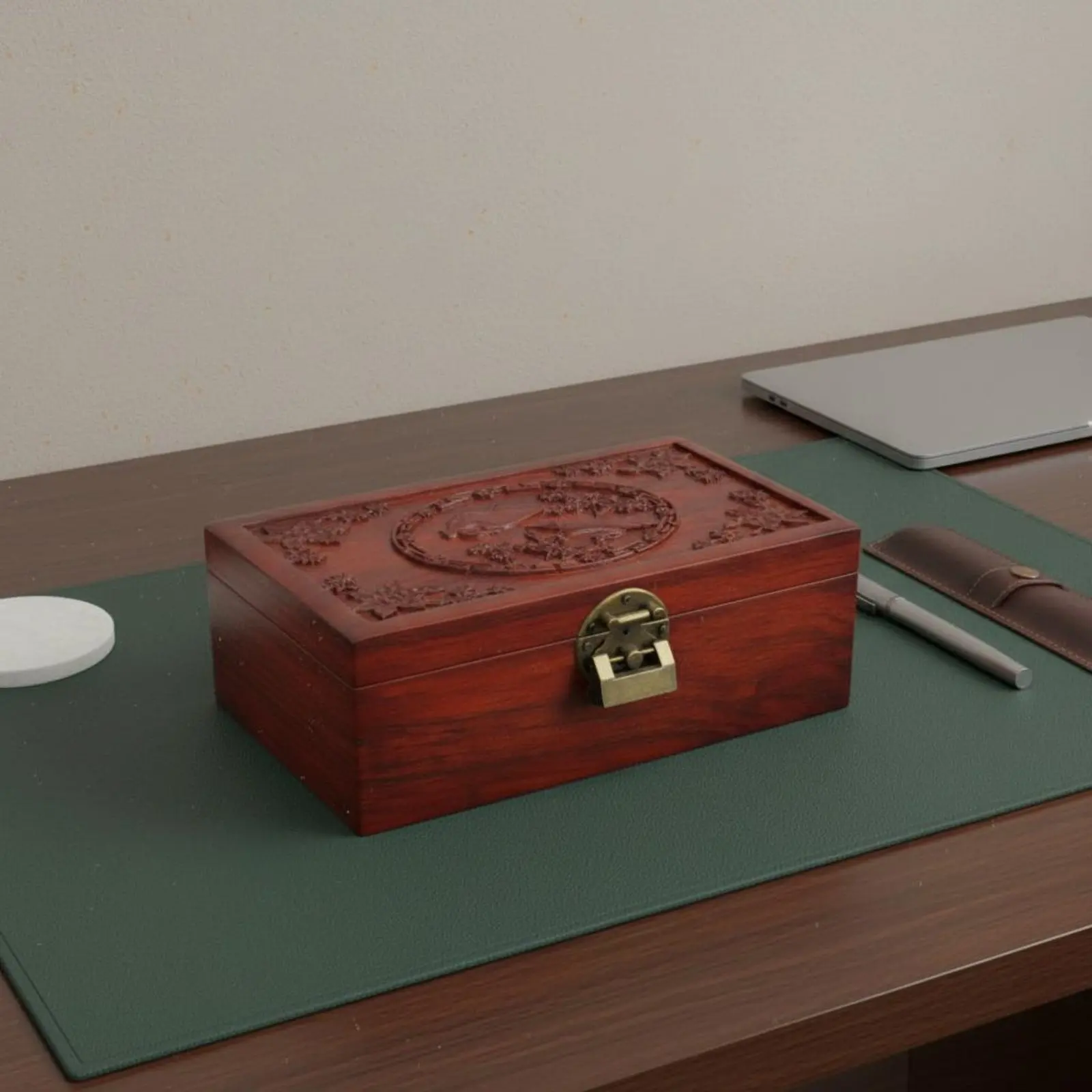 Caja de madera con cerradura – estuche recuerdos para gato y perro - imagen 2