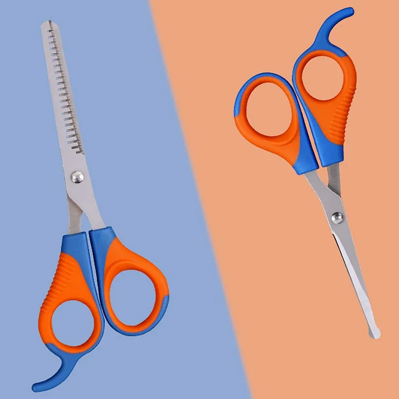 Tijeras para perros, tijeras para el cuidado de perros sin daños, limpieza del cabello para perros, mango cómodo, recortador de pelo para perros, suministros para mascotas
