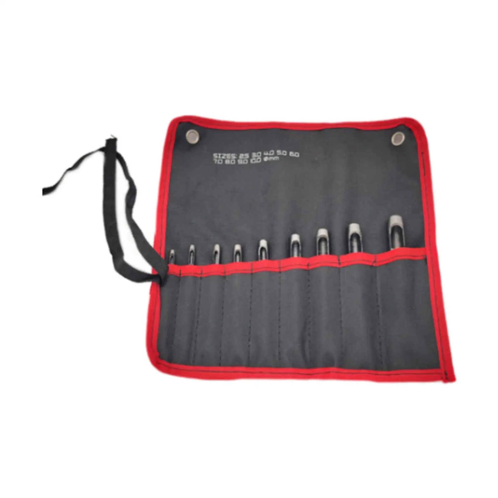 9 Pieces Hollow Leather Hole Punch Set Portable Precision Design User Friendly Multipurose 2.5mm-10mm with Canvas Bag for Belts