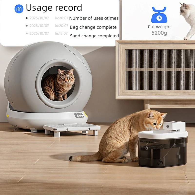 Bandeja de arena autolimpiable para gatos anti-salpicaduras - imagen 4