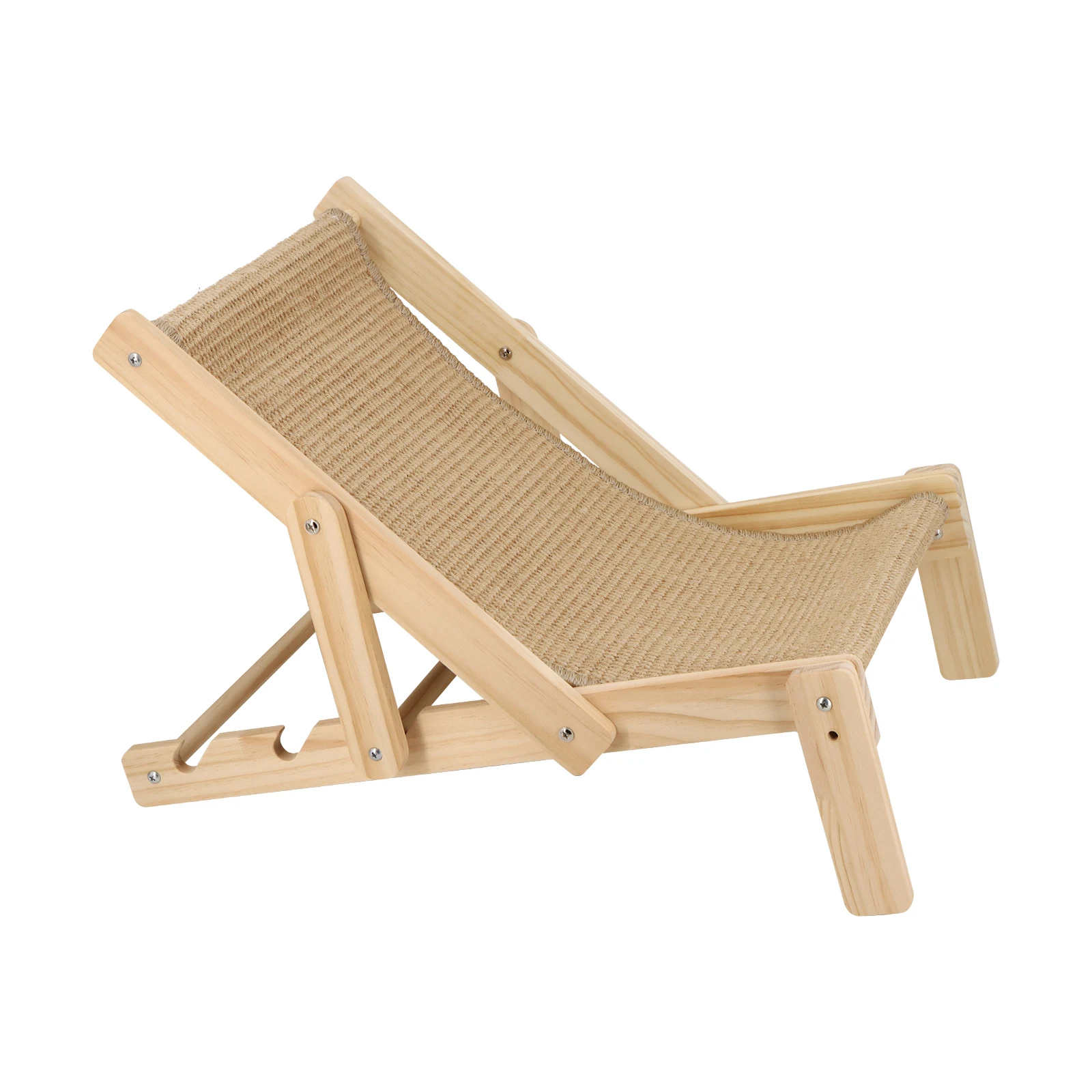 Silla de cama de Sisal para gatos 2 en 1, hamaca para gatos de interior, almohadilla para rascar, cama rascador de Sisal para gatos con 4 posiciones ajustables - imagen 3