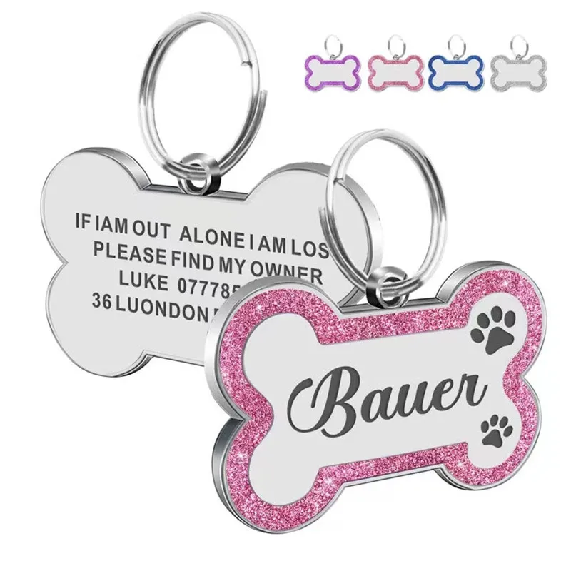 Placa identificativa doble cara para perros y gatos – grabada