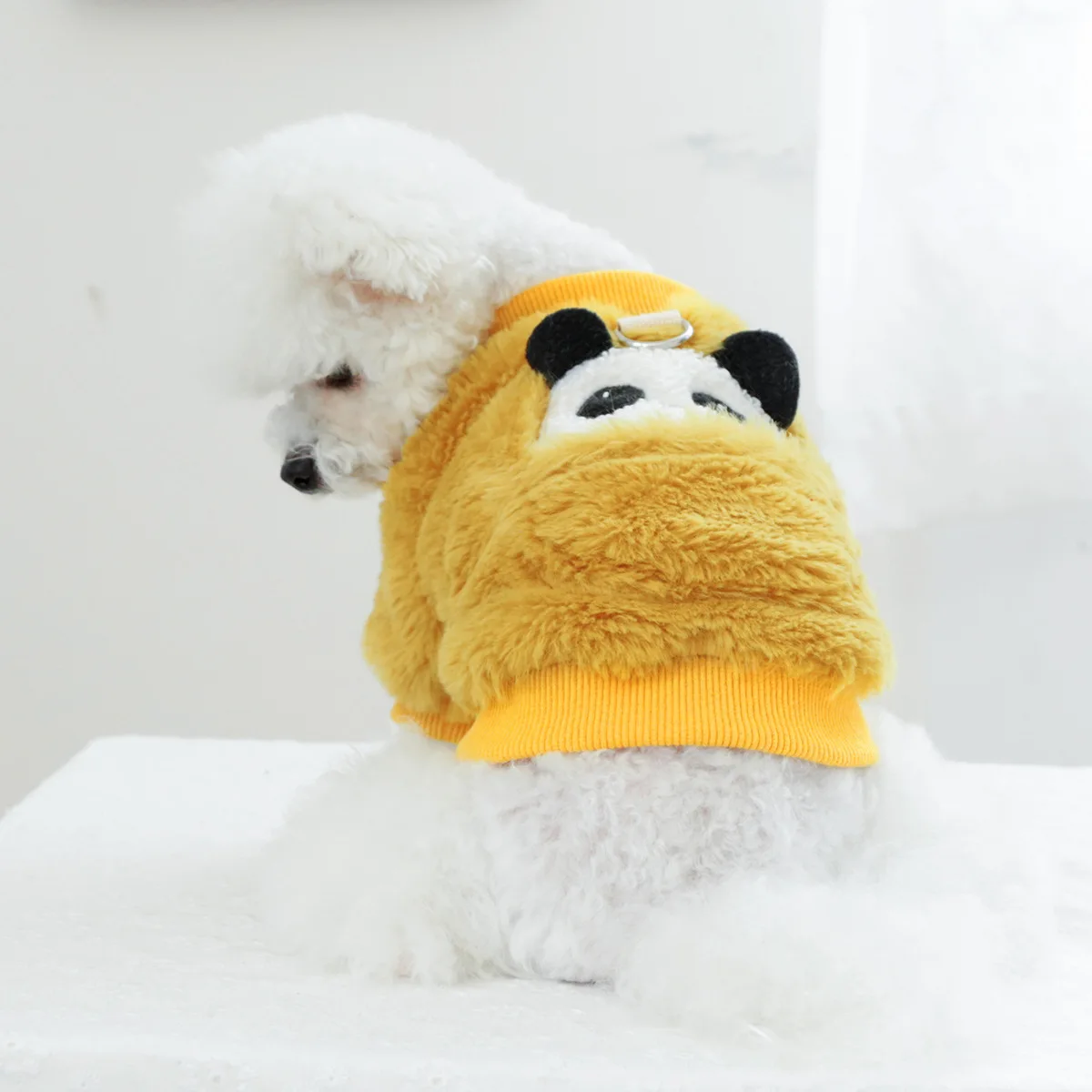 Ropa de peluche para mascotas, ropa acolchada de algodón para cachorros y gatos, panda grueso de terciopelo, otoño e invierno, nueva - imagen 3
