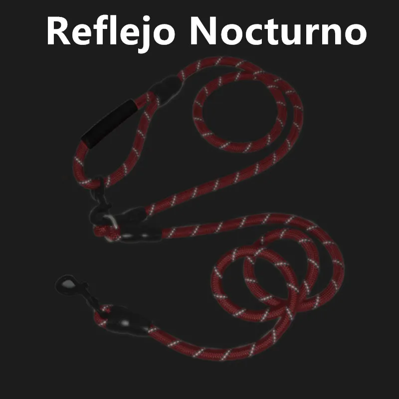 Correa para perro, correa para perros manos libres, correas reflectantes para caminar, cuerda para correr, correas dobles ajustables de 2,4 M de largo, cuerdas para perros - imagen 5