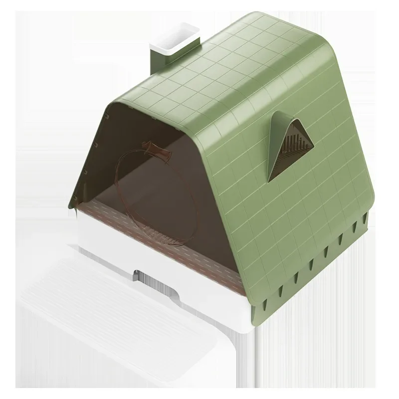 Caja de arena para gatos completamente cerrada, tipo cajonera, caja de arena para gatitos, sartenes desodorizantes para gatitos, antisalpicaduras para mascotas de 10kg - imagen 5