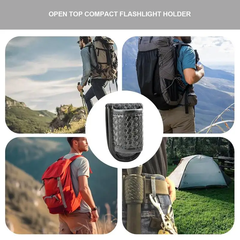 Soporte para linterna, cinturón de trabajo, nailon en forma de D, diseño abierto, soporte para linterna, banda elástica, bolsa para linterna, antorcha ligera portátil - imagen 4