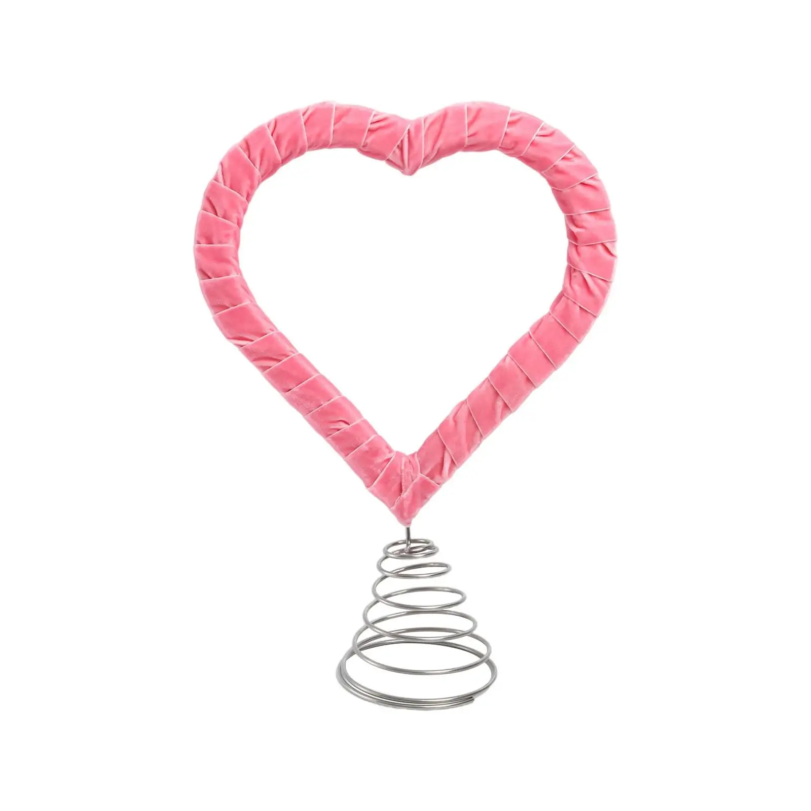 Adorno de árbol de San Valentín con corazón rosa de terciopelo tejido, adornos de hierro y madera, acento decorativo para Festival, boda, compromiso, Año Nuevo - imagen 4