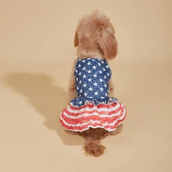 Ropa patriótica para perros: conjunto con bandera americana