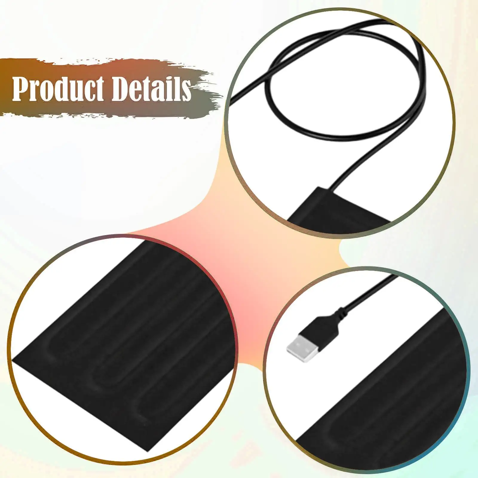 Almohadilla calefactora para reptiles, calentador multiusos, cojín calefactor USB, estera calefactora para terrario, almohadilla térmica para tanque para angustico, pájaro, Gecko, serpiente - imagen 5