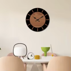 Reloj de pared artístico en madera sin tictac para decoración hogar