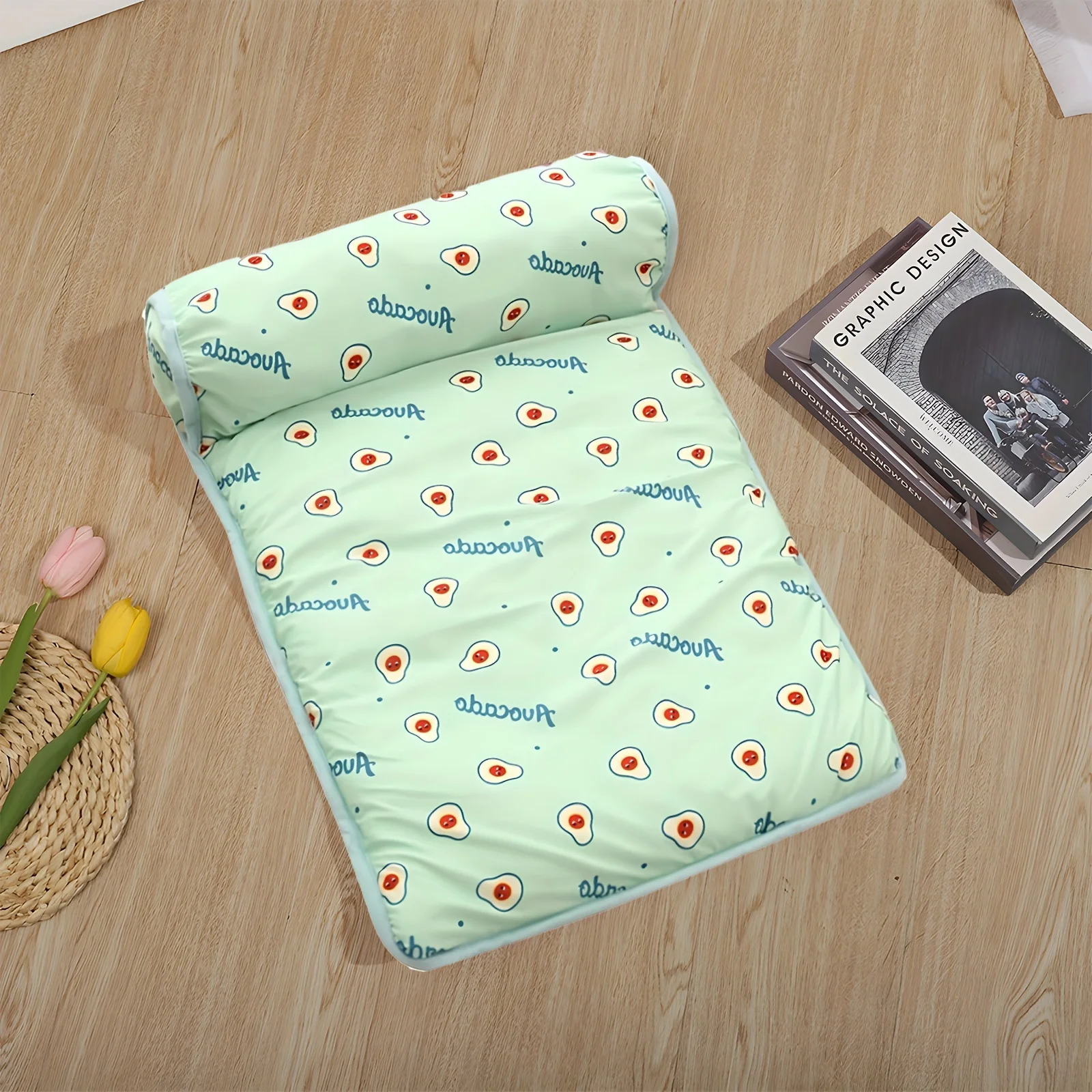 Estera refrescante para mascotas con almohada, antideslizante, cómoda cama para perros y gatos para todos los tamaños, ideal para uso interior/exterior, estera refrescante para mascotas - imagen 5