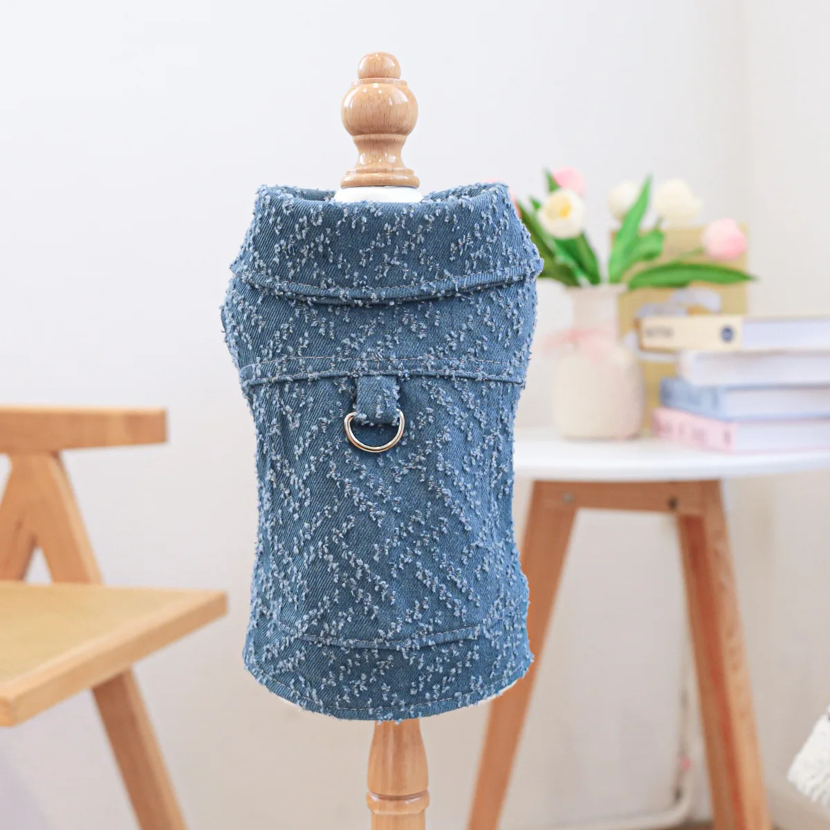 Chaleco vaquero para mascotas, ropa para gatos, abrigo de vaquero, ropa para cachorros, chaleco para disfraz de perro, primavera y otoño - imagen 5