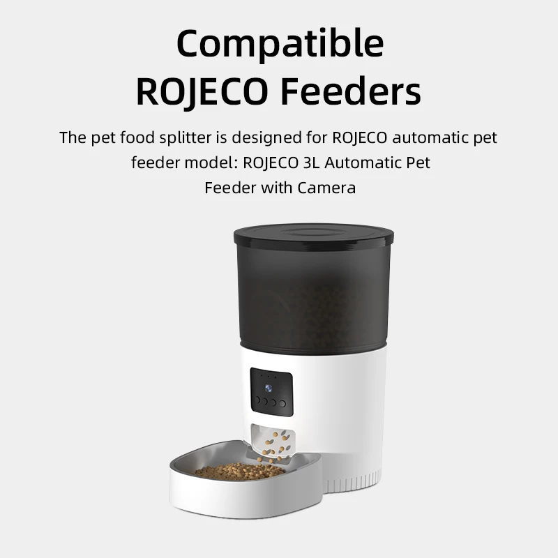 ROJECO Stainless Stee Feeder Bowl Only For 3L Automatic Pet Feeder With Camera Without Feeder Bowl For Cat Dog Pets Aaccessories - imagen 3