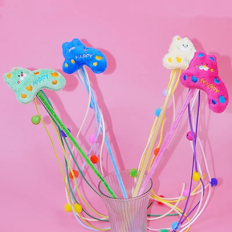 Varita de plumas con campana para gatos – Juguete interactivo - imagen 2
