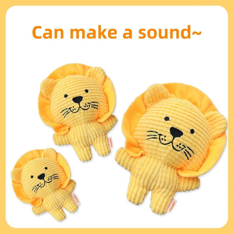 HOOPET-juguete de algodón resistente A las mordeduras para mascotas, juguete para masticar con sonido para cachorros y gatos, figura de León, accesorios para mascotas - imagen 2