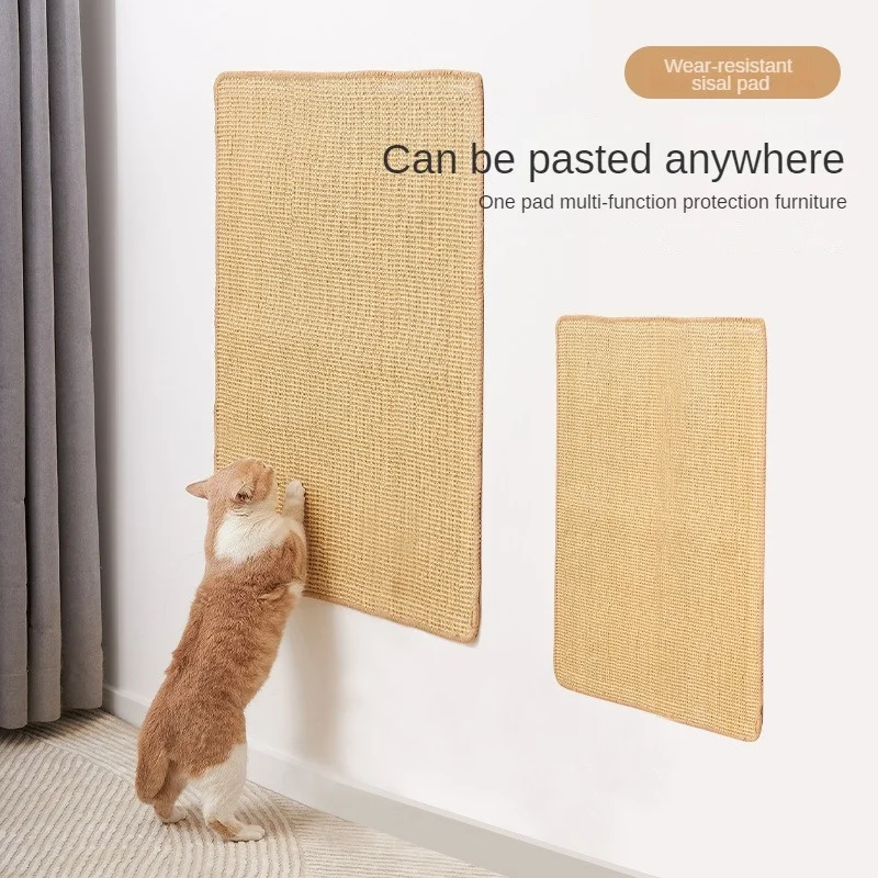 Rascador de Sisal, tablero de cáñamo, almohadilla de pared, muebles, poste protector para rascar para entrenamiento de pata de gato