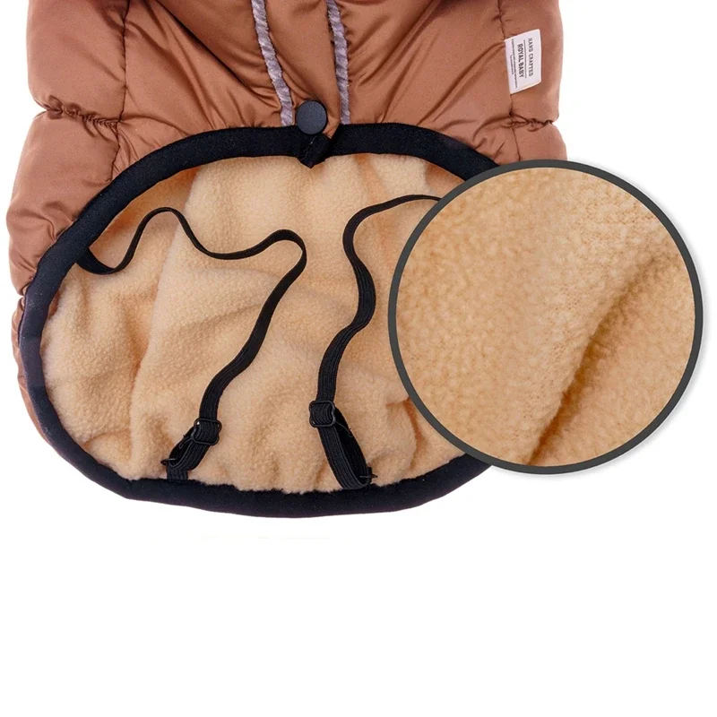 Ropa de invierno con capucha para perros pequeños y medianos, abrigo para mascotas, chaqueta para cachorros, ropa para Chihuahuas, disfraz de Bulldog Francés - imagen 3