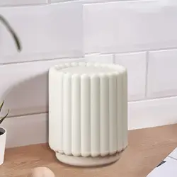 Papelera de escritorio pequeña con tapa – organizer PP diseño girasol