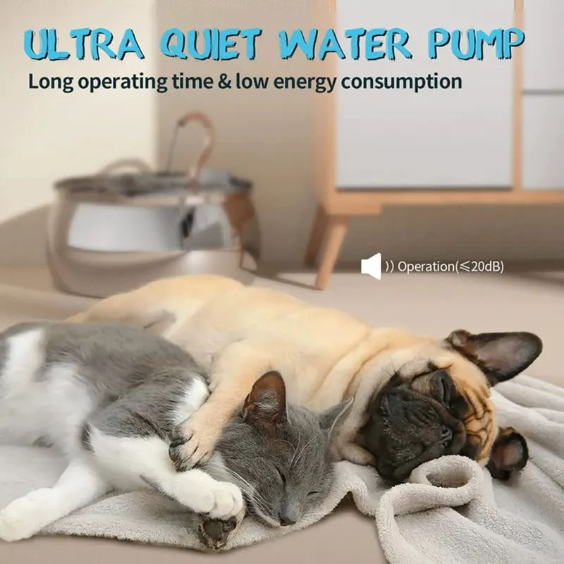 Dispensador de agua inteligente para mascotas, fuente de acero inoxidable, circulación automática, dispensador de agua para gatos, alimentador silencioso, cuello de cisne de 4L - imagen 4