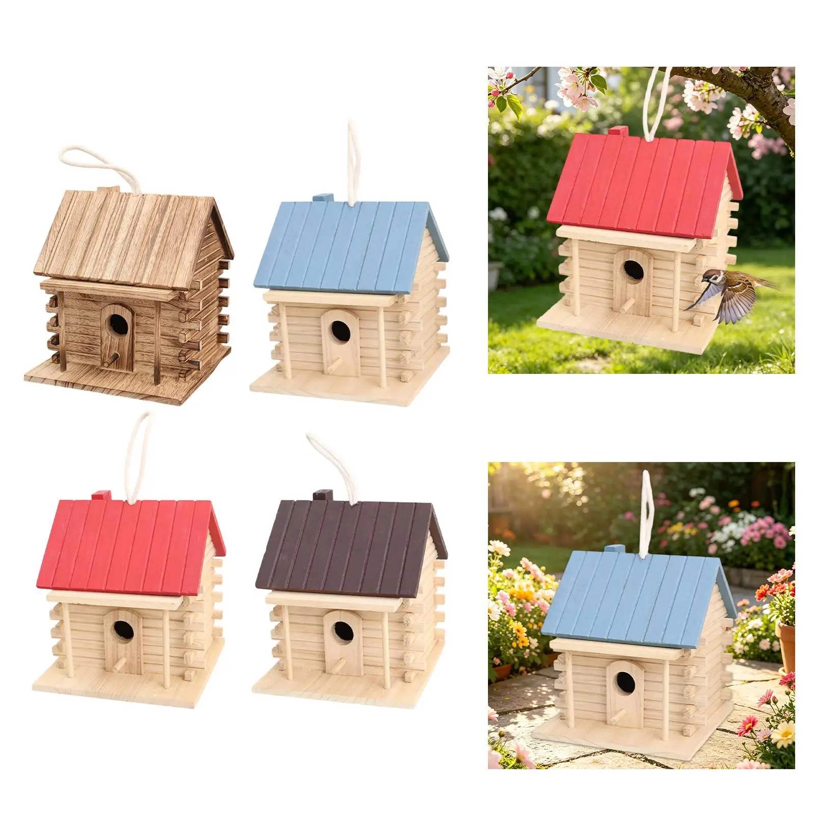 Casa de aves al aire libre - Casita colgante en jardín exterior - imagen 2