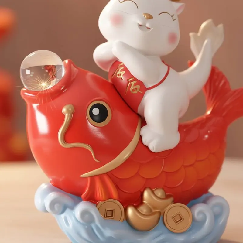 Figura koi de cristal decoración hogar para gatos y perros - imagen 4
