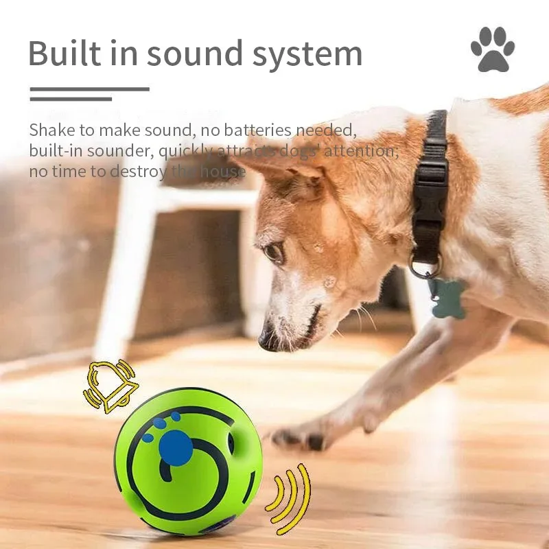 Juguete para perros Wobble Wag Giggle Ball Obtenga la atención del perro Juguete Divertidos sonidos Giggle cuando se enrolan o sacude las mascotas lo mejor como se ve en la televisión
