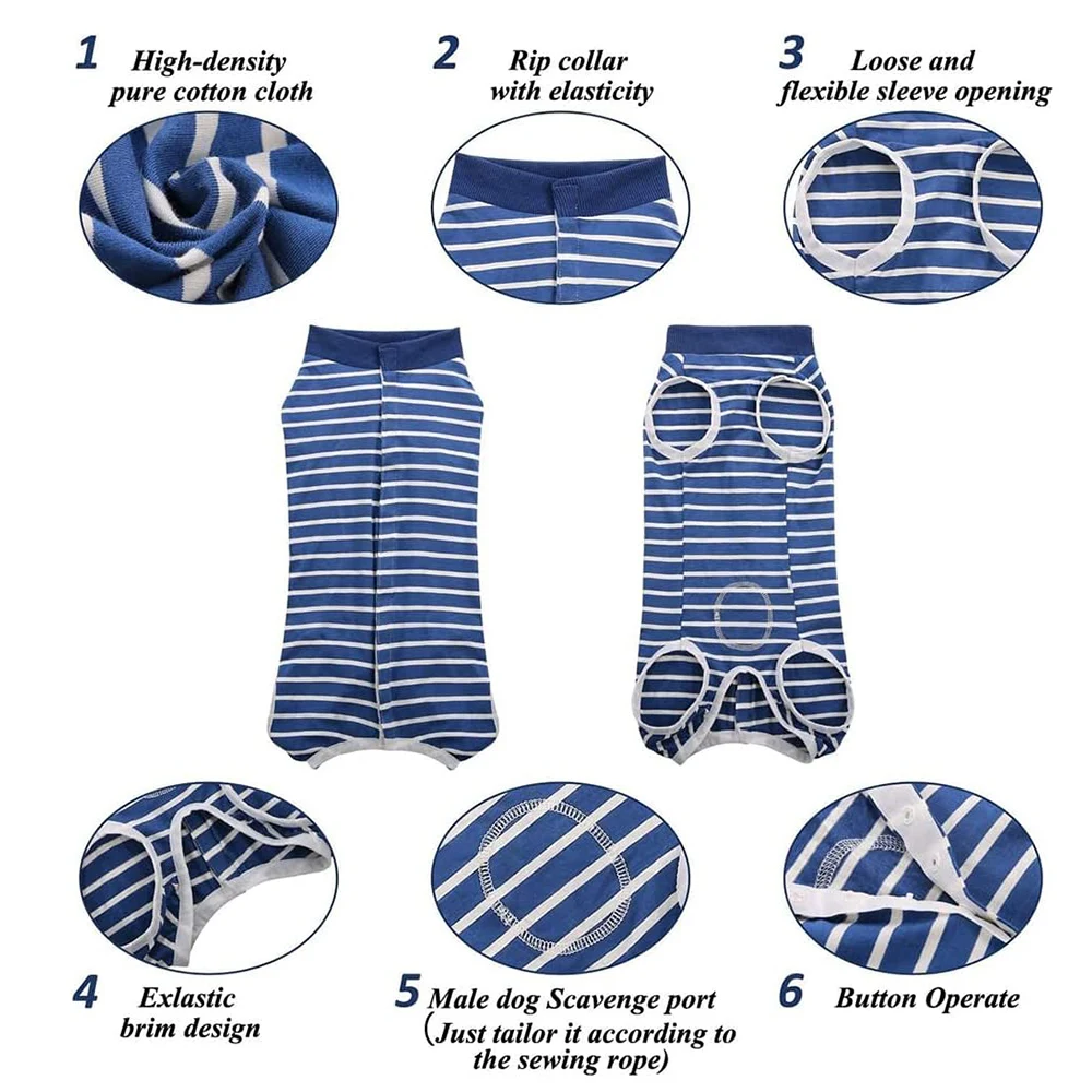 Traje de recuperación quirúrgica para perros, envoltura para heridas Abdominal, Protector del vientre después de la cirugía, ropa quirúrgica para cachorros, ropa para mascotas de interior para el hogar - imagen 3