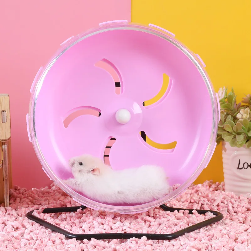 Ruedas de ejercicio para hámster, ruedas giratorias silenciosas para correr con soporte ajustable para hámster, gerbos y ratones, 1 ud. - imagen 2