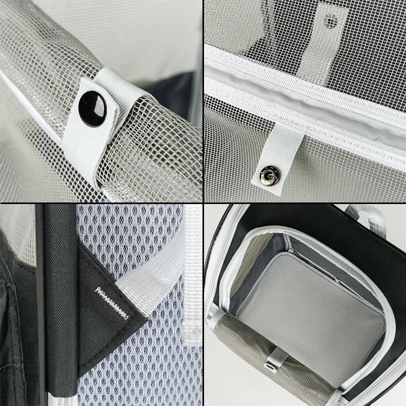 Mochila para gatos de gran capacidad, portátil, transparente, Universal, para las cuatro estaciones, para mascotas, malla transpirable, doble hombro, para exteriores - imagen 2