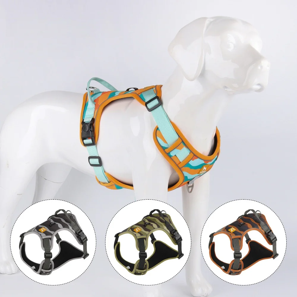 Arnés táctico de camuflaje para perros: chaleco reflectante sin extracción y a prueba de escape para controlar y proteger durante las paseos diurnos y nocturnos - imagen 2