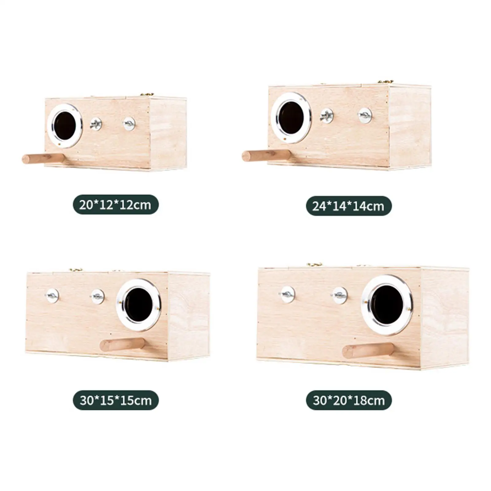 Caja anidación madera exterior para periquitos, cacatúas y agapornis - imagen 5
