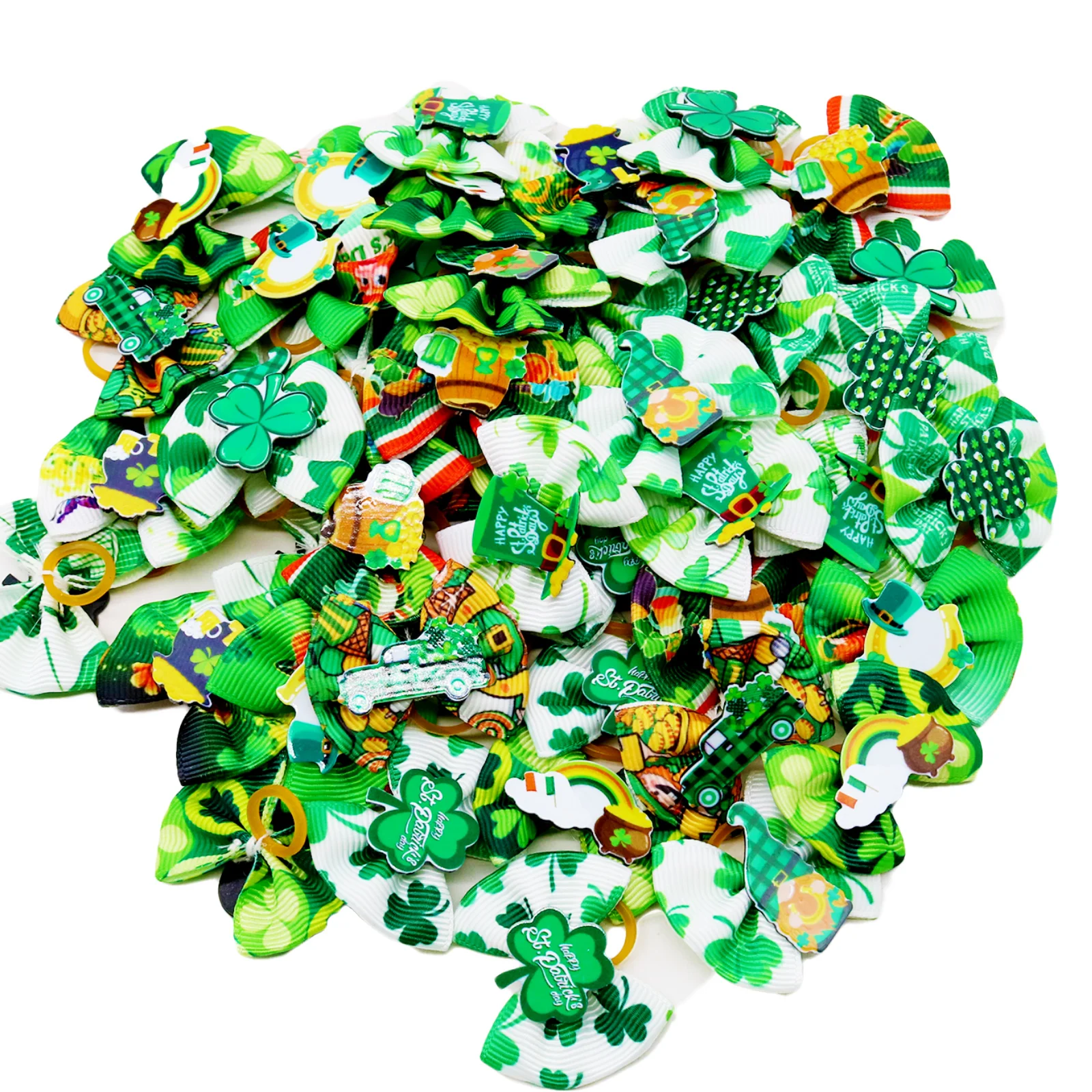 Lazos para perro con flores verdes – Accesorio pelo cómodo - imagen 5