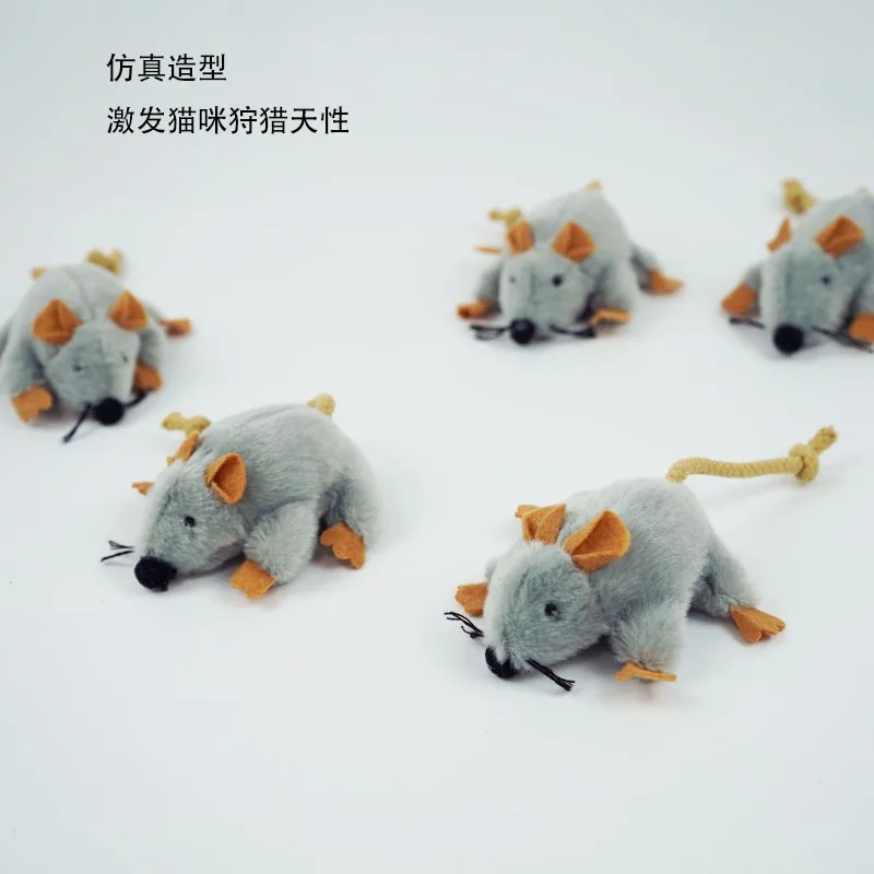 Juguetes interactivos para gatos – Ratones de peluche con catnip