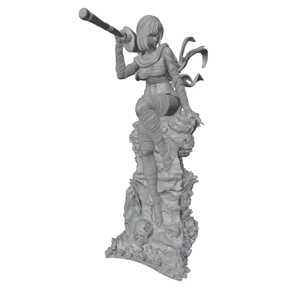 Figura de anime GK 1/24 sin montar ni pintar - miniatura impresa 3D - imagen 4