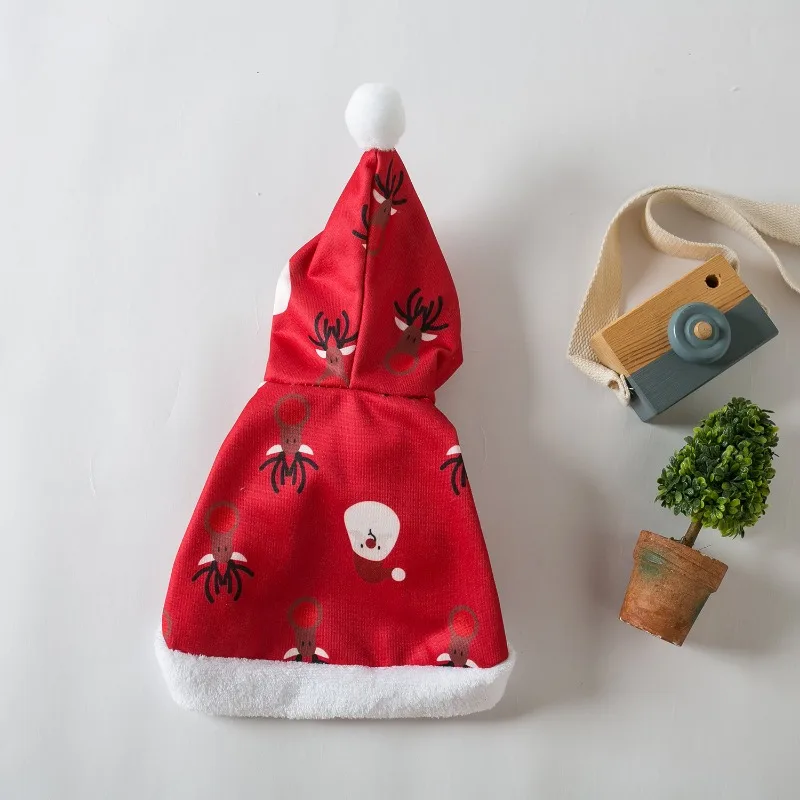 Ropa de Navidad para perros, capa de bola, abrigo de felpa para mascotas, sombrero, ropa para cachorros, accesorios para perros, Año Nuevo - imagen 4